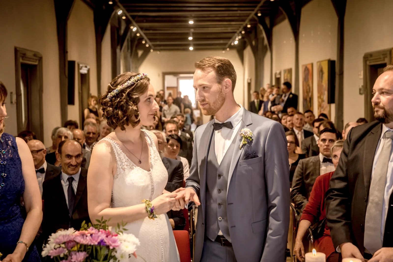 Thurid beim Ringwechsel – Hochzeit von Manuel und Thurid in Blaubeuren und Merklingen