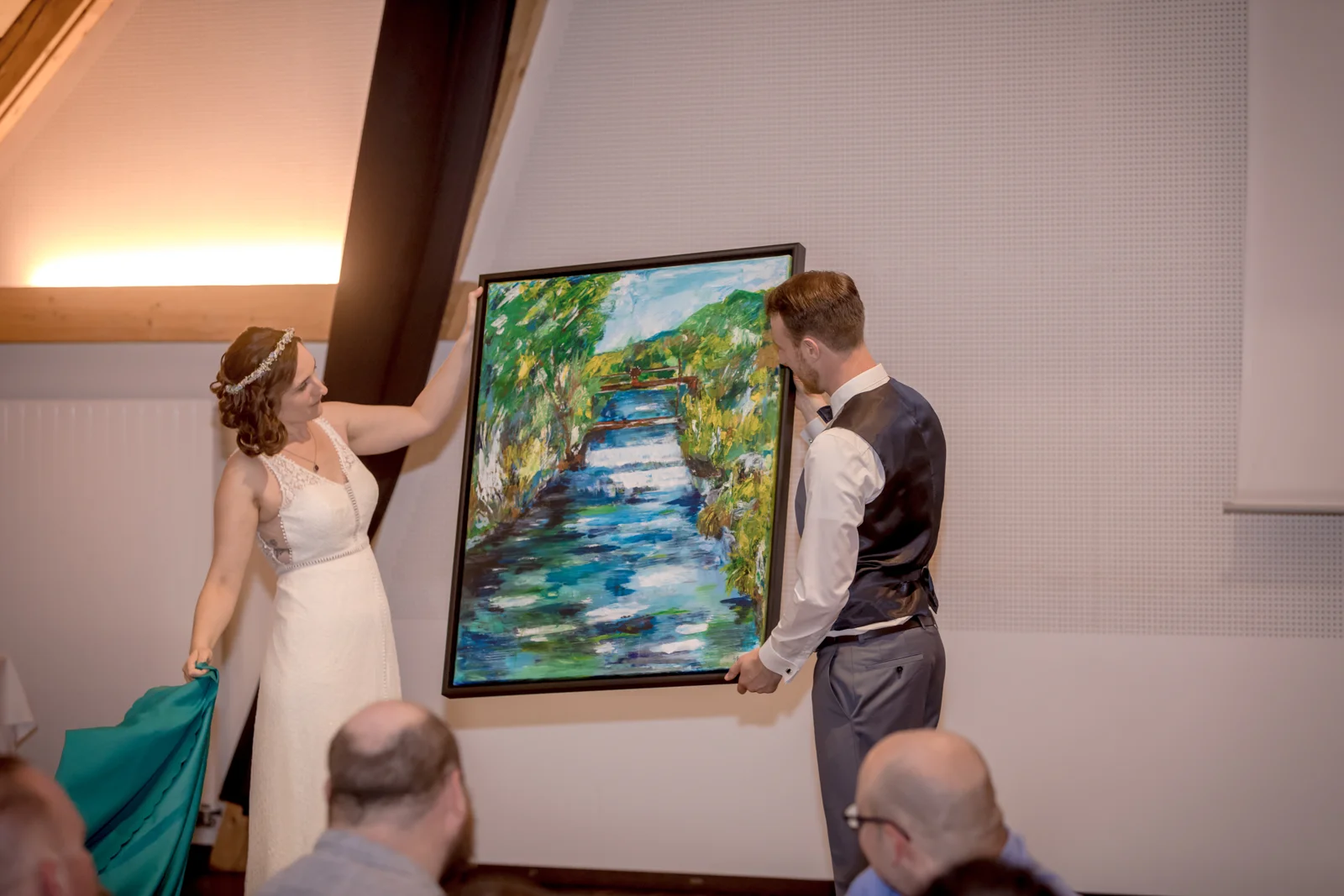 Ein Bild als Geschenk für das Brautpaar – Hochzeit von Manuel und Thurid in Blaubeuren und Merklingen