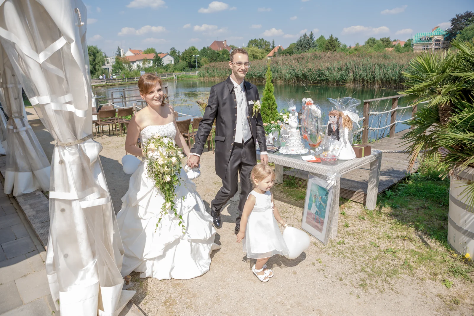 Am nächsten Tag: freie Trauung im Kressepark – Hochzeit von Virginie und Benjamin in Erfurt