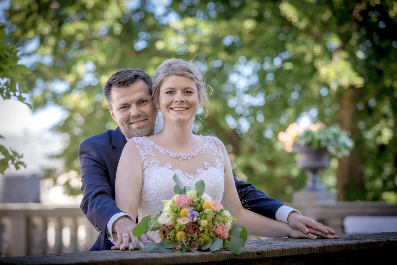Ein gemeinsames Portrait auf der Heidecksburg – Hochzeit von Jessica und Leander in Tonna und Dachwig