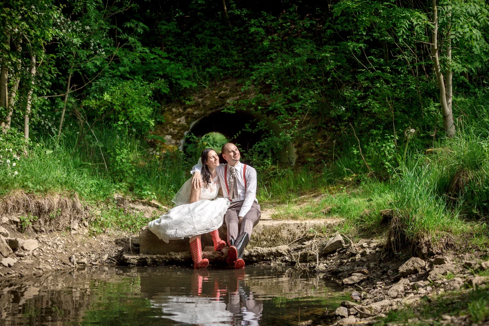Zu zweit am Wasser in Niedernissa – Hochzeit und Taufe von Melanie und Andreas in Erfurt
