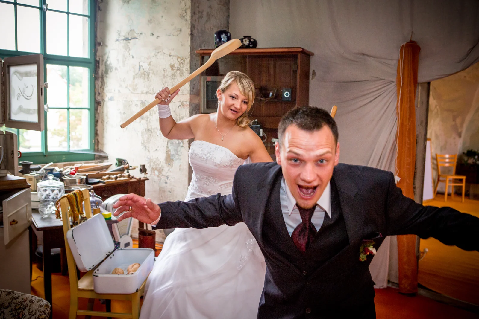 Viel Spaß mit dem großen Kochlöffel – Hochzeitsreportage von Sandra und André
