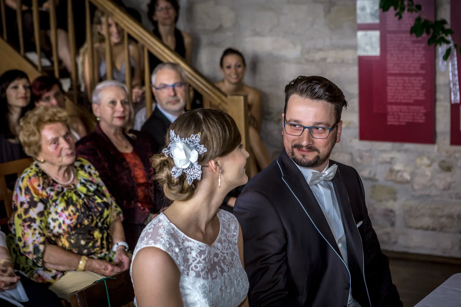 Marielle und Micha während der Trauung – Hochzeit von Marielle und Micha