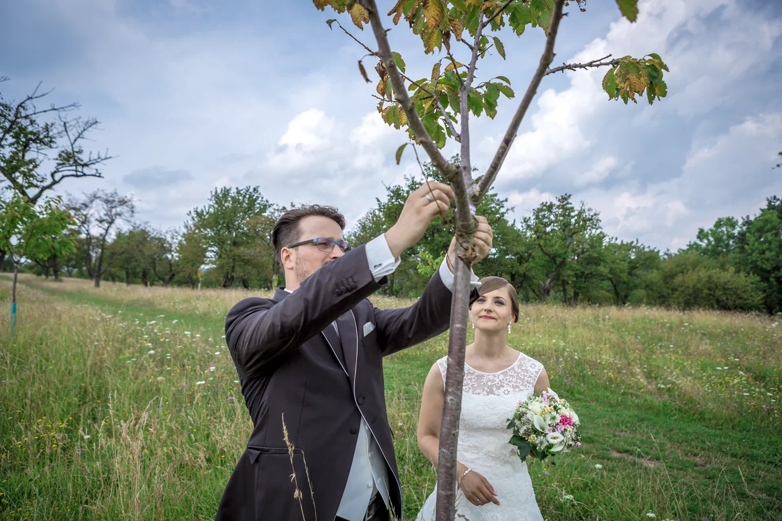 Marielle und Micha haben hier ihren Baum gepflanzt – Hochzeit von Marielle und Micha