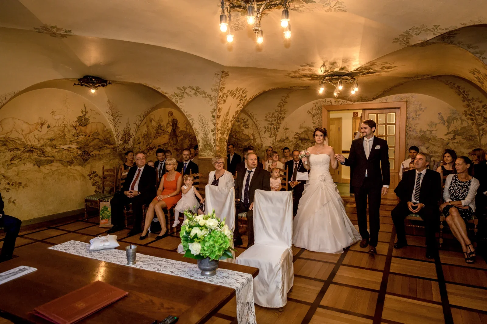 Beginn der Trauung auf der Wartburg – Hochzeit von Sabine und Robert auf der Wartburg und in Gotha